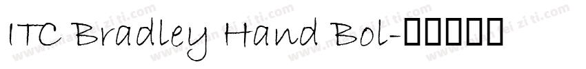 ITC Bradley Hand Bol字体转换